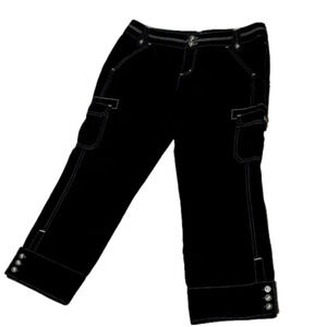 DKNY Cropped Jeans, Size 10, Black